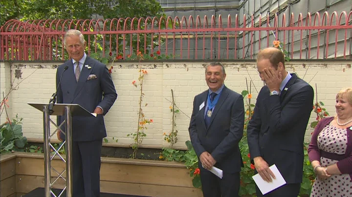 Prince Charles jokes with William after being desc...