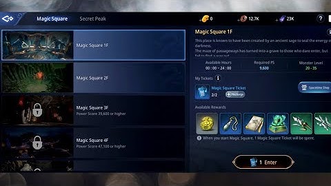 How to Enter Magic Square and Secret Peak Mir4
