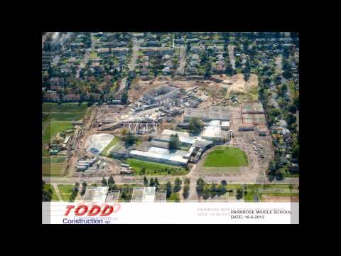 New Parkrose Middle School aerials from Todd Construction