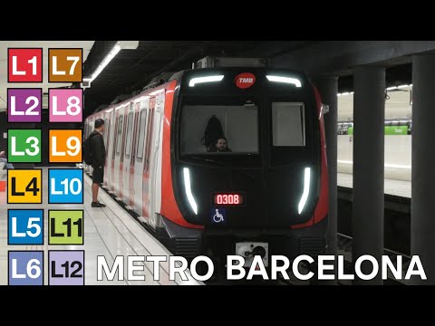 [4K] 🇪🇦 Barcelona Metro - All The Lines / 🇪🇦 Metro de Barcelona - Todas las Líneas (2024)