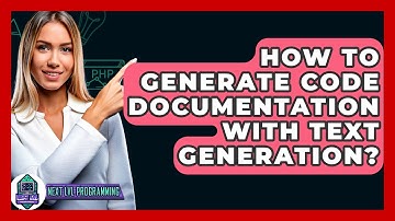How To Generate Code Documentation With Text Generation? - Next LVL Programming
