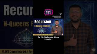 N queens problem easy explanation - recursion amd backtracking #shorts #ytshorts #recursion #nqueens