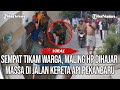 Sempat tikam warga maling hp dihajar massa di jalan kereta api pekanbaru