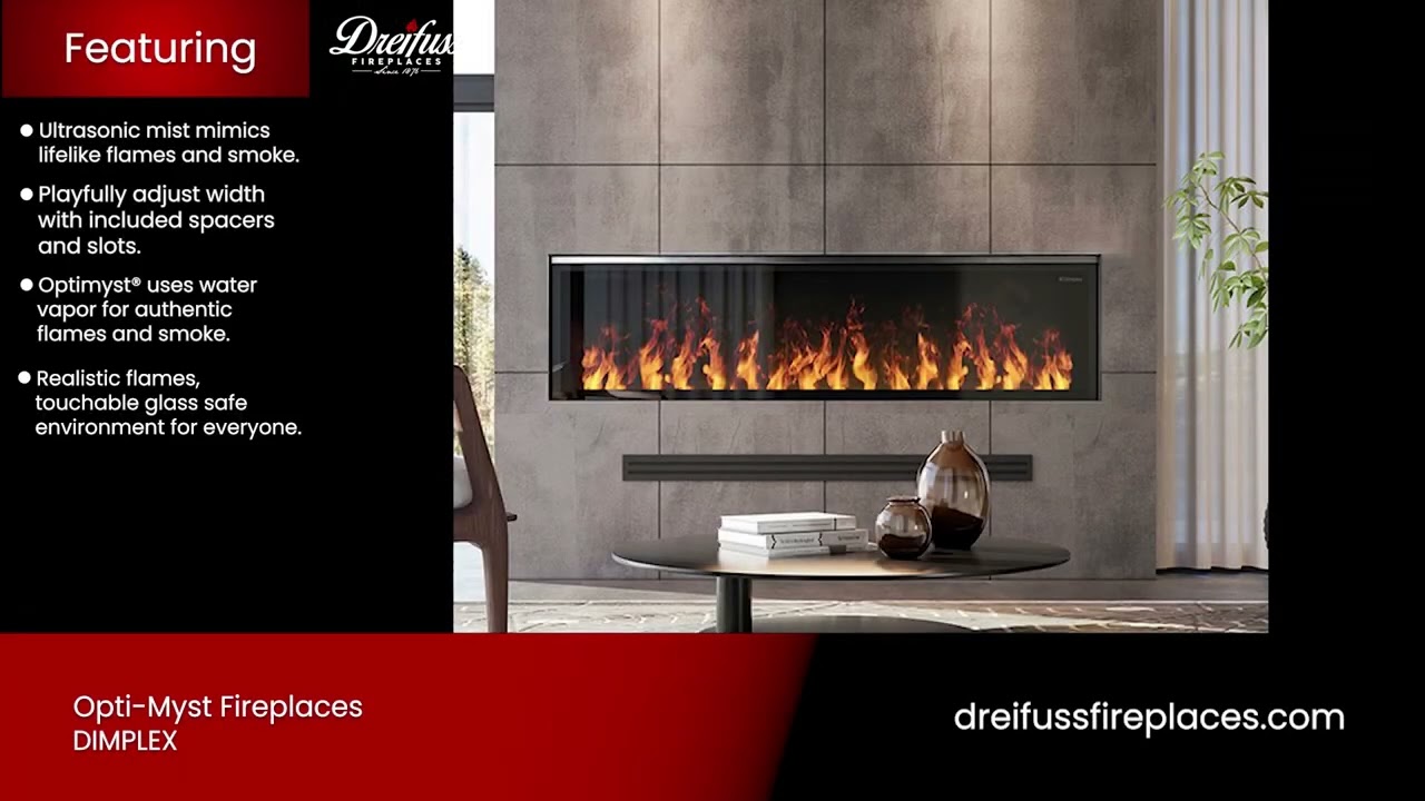 Dimplex Fireplaces - Opti Myst | Dreifuss Fireplaces - YouTube
