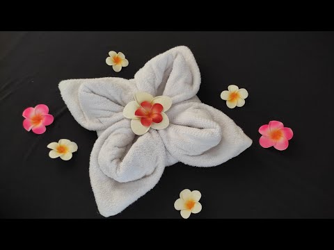 how to make towel flower | towel folding design | towel art