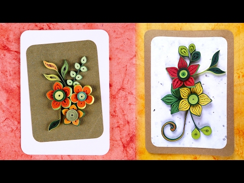 how-to-make-homemade-greeting-cards-|-paper-quilling-greeting-cards