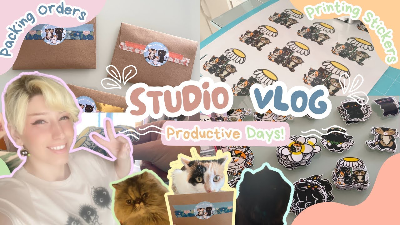 Productive Studio Vlog | Get Inspired! Working on My Etsy Shop - YouTube