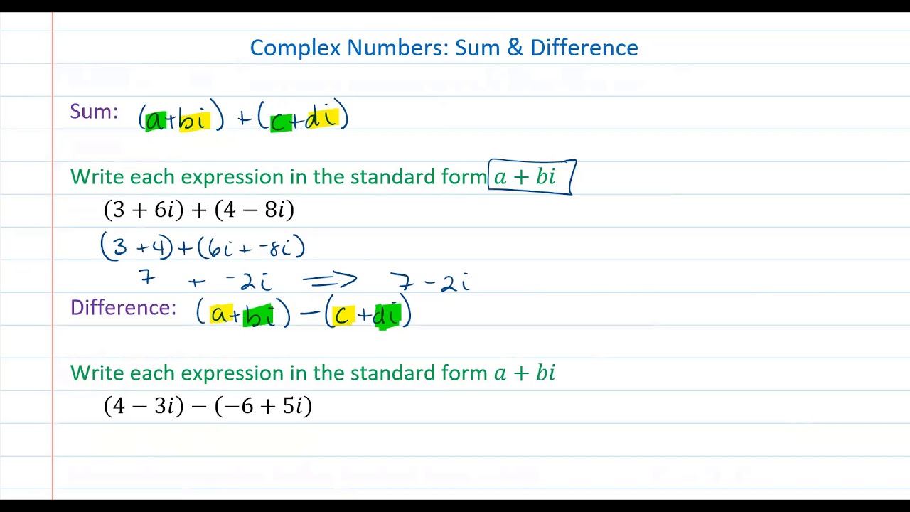 complex-numbers-sum-difference-youtube