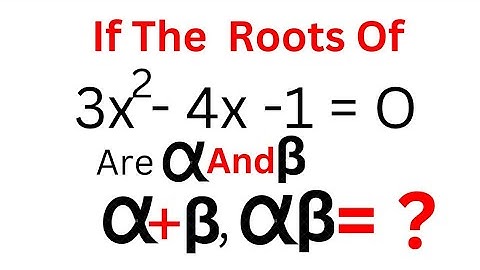 Solving Roots Of Quadratic Equation 3x^2-4x-1=0 Very Fast With New Trick @olustatmathclass7999