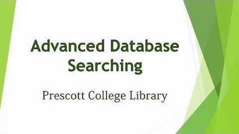 Advanced Database Searching