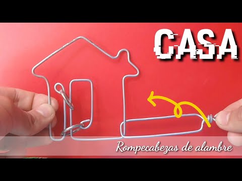 Solución al Rompecabezas de alambre "Casita"