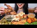 GIANT YORKSHIRE PUDDING + ROASTED CHICKEN + MASH (ASMR EATING SOUNDS) NO TALKING | SAS-ASMR