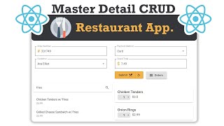 Perfect Master Detail CRUD in React JS with a Restaurant App