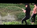 Beautiful Girls FISHING with EXOTIC Sea Worms for GIANT Fish