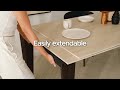 Declan Traventine Expandable Table 180-240cm