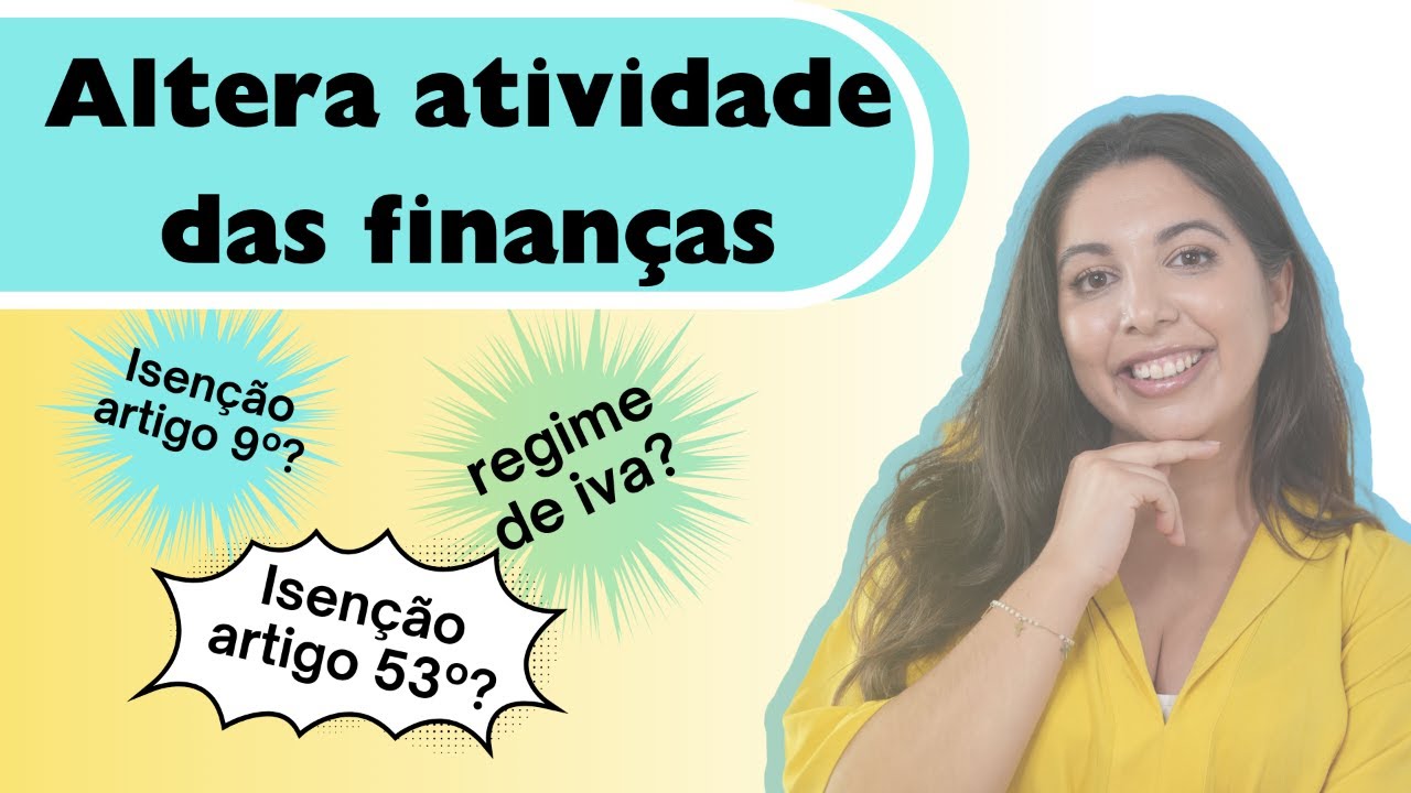 Alterar atividade nas finanças Janeiro 2024