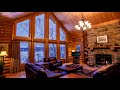 7 Hours Relaxing Atmosphere | Snow, Fireplace & Crackling Fire Sounds