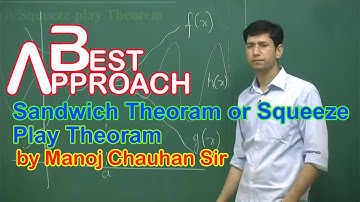 Maths IIT Sandwich Theoram or Squeeze Play Theoram by Manoj Chauhan Sir