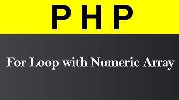 for Loop with Numeric Array in PHP (Hindi)