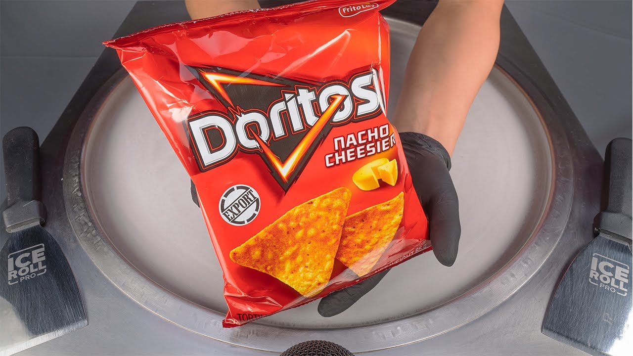 ASMR Doritos Ice Cream Rolls how to make sweet & salty Frito Lay