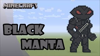 Minecraft: Pixel Art Tutorial: Black Manta (Aquaman Movie) @JBrosGaming