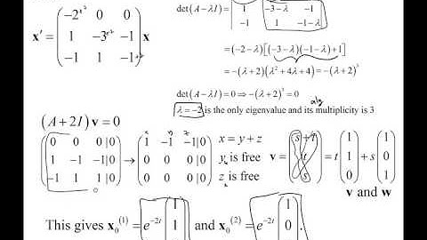System of Differential Equations Defective Matrix Example (Part 3)