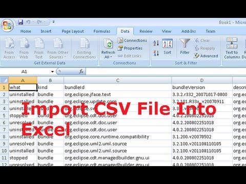 วีดีโอ: ฉันจะเปิดไฟล์ CSV ใน Excel 2010 ได้อย่างไร