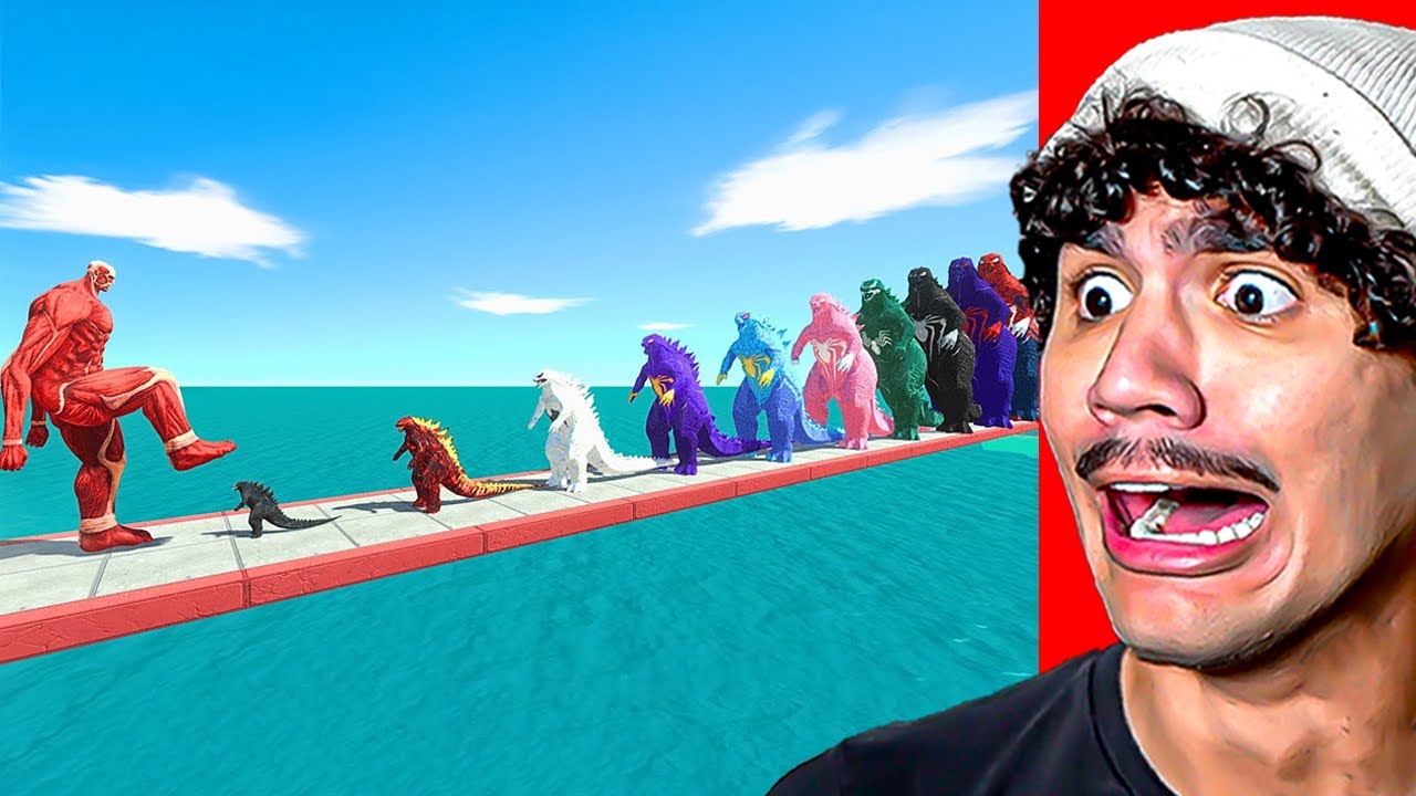 Reagindo a Titã Colossal vs 10 Níveis do Time do Homem-Aranha – Animal Revolt Battle Simulator