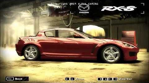 NFS:Most Wanted(2005)Black Edition Mazda RX-8 Full Customization