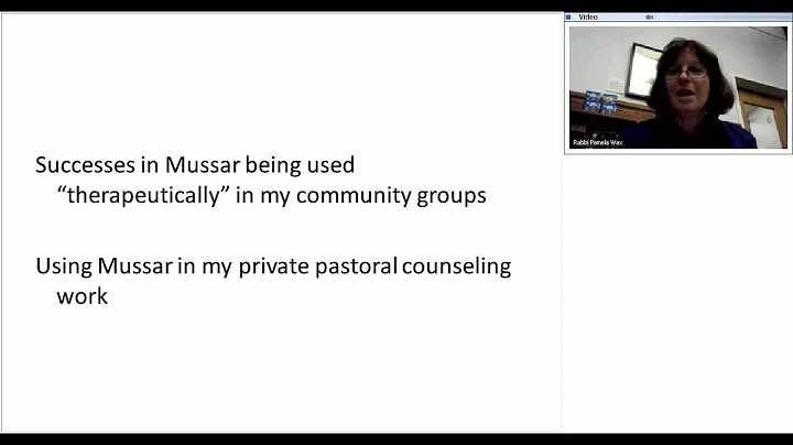 Webinar with Pam Wax on Mussar & Spiritual Healing