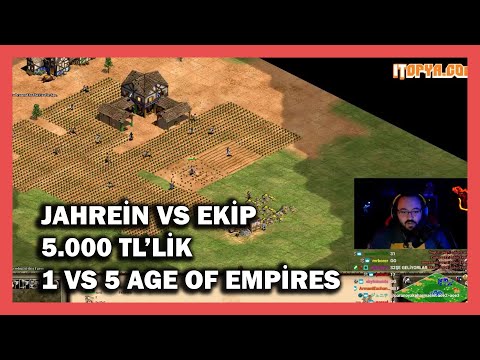 Jahrein, 5.000 TL İddaalı 1v5  Age of Empires II Oynuyor