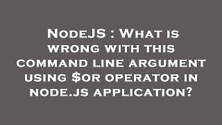 NodeJS : What is wrong with this command line argument using $or operator in node.js application?