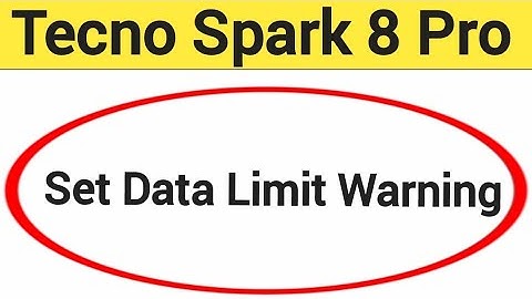 how to set data limit warning,Tecno Spark 8 Pro me data limit kaise set karen