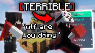 beating horrible bedwars hacker (in bedwars)