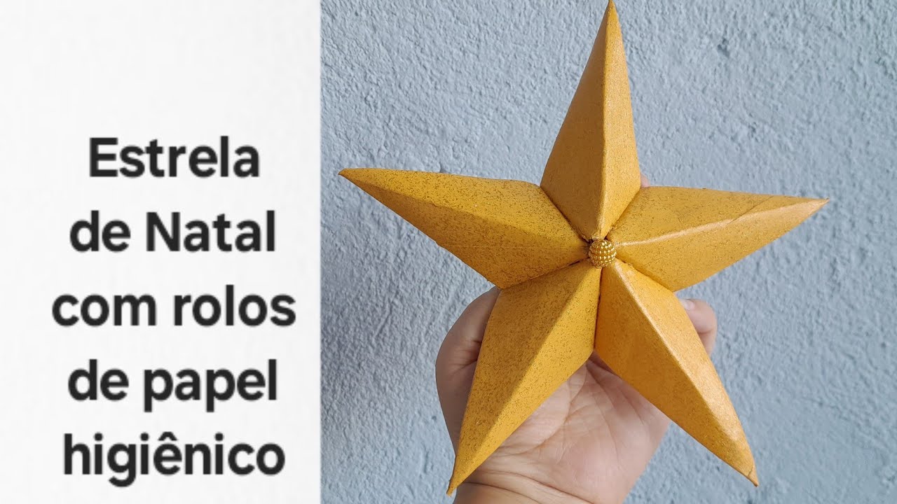 Estrela de Natal com rolos de papel higiênico - YouTube