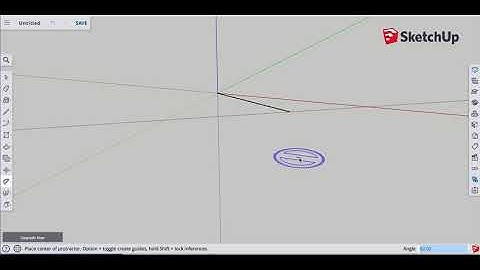 Making Exact #Angles and Line Lengths with Protractor and Line Tool in #Sketchup 2020