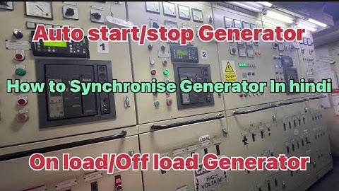 How to start and stop generator |Synchronising/parallel of generators#generators#synchronization