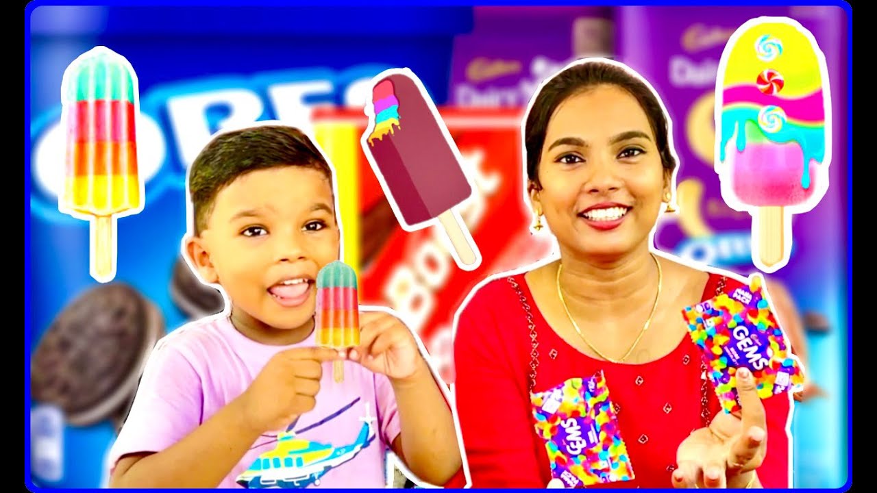 കോൽ ഐസ് ഉണ്ടാക്കി😍🔥|MAKING DIFFERENT COLOURS OF ICE CREAMS🍭|KUNJAPPAN