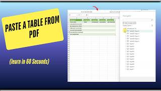 How To Paste A Table From PDF To Excel (learn in 60 Seconds)