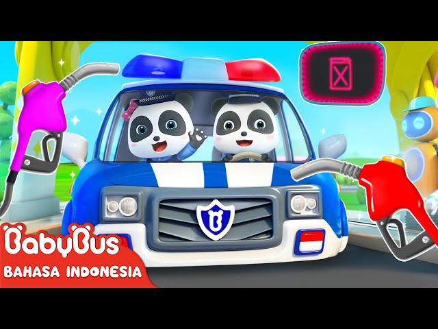 Mobil Polisi Kiki & Miumiu Datang Untuk Isi Bensin ⛽| Lagu Ambulans Anak | BabyBus Bahasa Indonesia class=