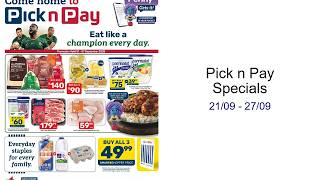 Pick n Pay Specials 21/09 - 27/09