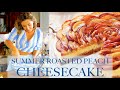 SUMMER ROASTED PEACH CHEESECAKE (Baked in Tuscany, Italy)