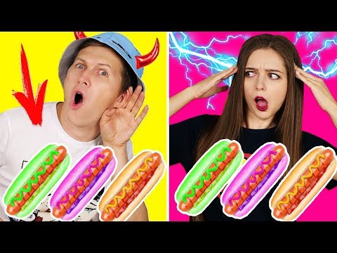 ТЕЛЕПАТИЯ ХОТ ДОГ ЧЕЛЛЕНДЖ! УГАДАЙ если сможешь! TWIN TELEPATHY CHALLENGE 🐞 Эльфинка