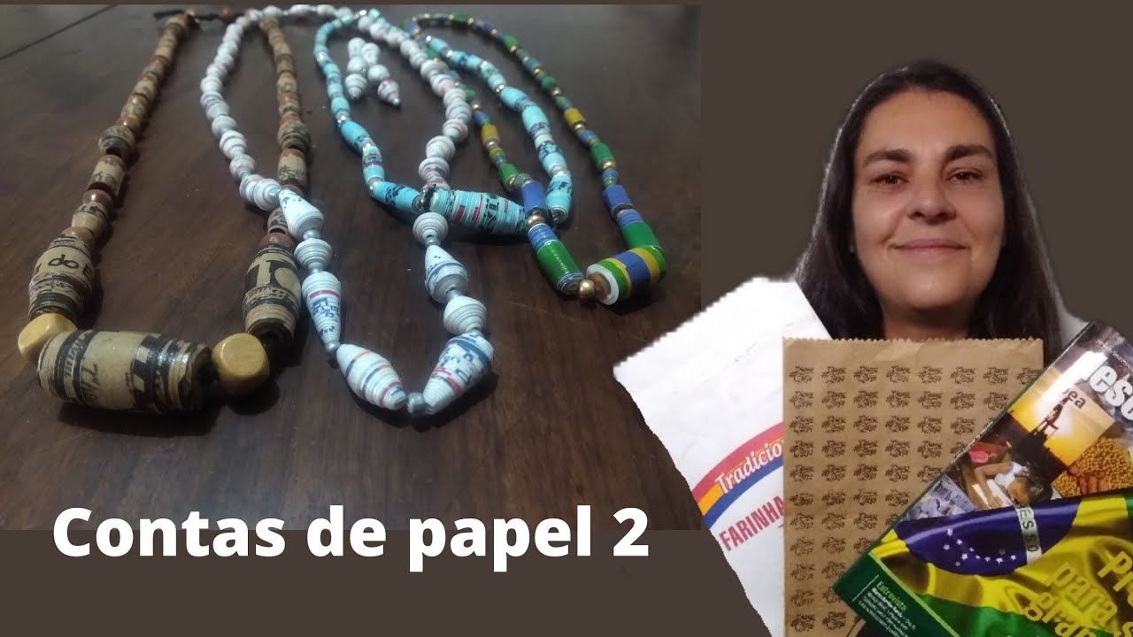 Como fazer contas/ miçangas de papel -2 - Reutilização de papéis diversos