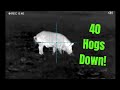 40 HOGS DOWN! - Thermal Hunt w/ Alabama Hog Control