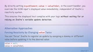 Why You Must Explicitly Set  input .value to Update Displayed Text in Svelte