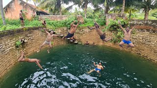 BIG Well in Nature Place | Village Boys Swimming in Well