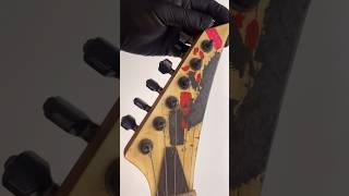 ネックのヘッドをリフィニッシュ#guitar #repair #restoration #asmr #cleaning #ギター #修理 #bass #ベース