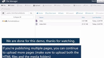 How to upload website files using web-based File Manager | HTML Egg 2 demo for iPad