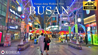 Busan Walking Tour | Evening Walk in Nampo-dong | South Korea🇰🇷 | 4K HDR